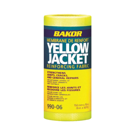 990-06 BAKOR 6" x 50 Ft. Yellow Jacket Fiberglass Repair Fabric