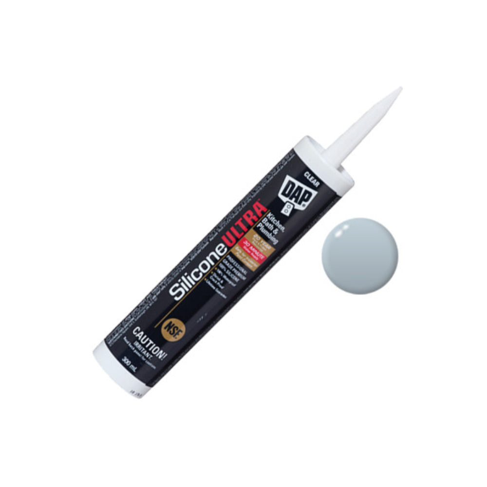 DAP Silicone Ultra Kitchen, Bath & Plumbing Sealant | 300 mL Clear