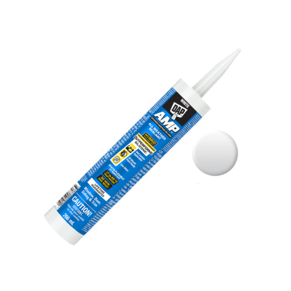 DAP AMP All Weather Window, Door & Siding Sealant | 266 mL White