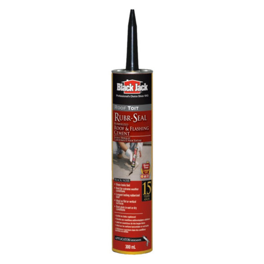 6282-9-64 BLACK JACK 300 mL Rubr-Seal Rubberized Roof & Flashing Cement