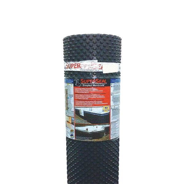 SUPERSEAL 5 Ft. x 65.6 Ft. Dimpled Foundation Membrane – Black