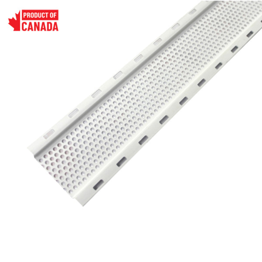 VSS96WHT SELCO 8 Ft. White Rigid PVC Soffit Vent Strip