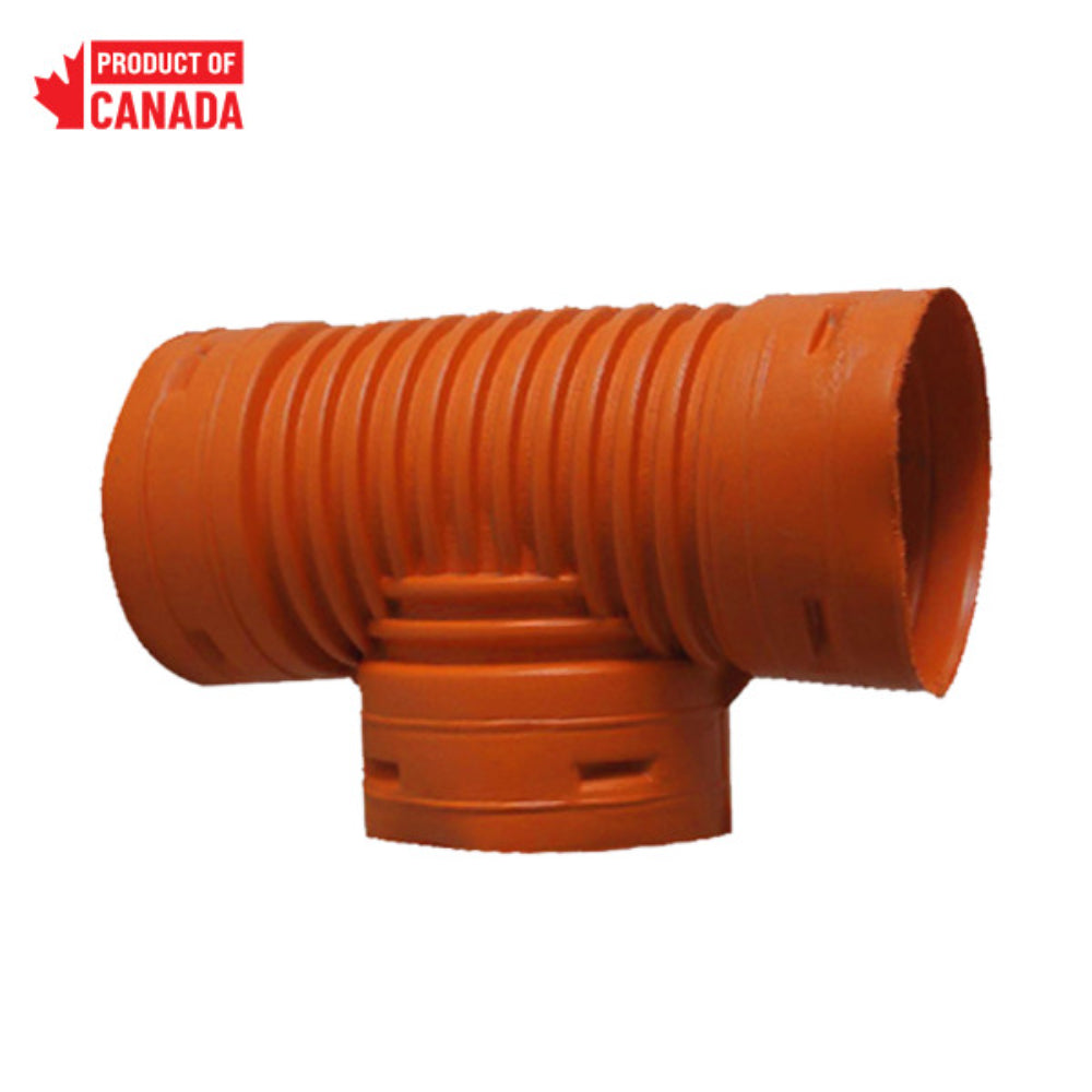 90-00339 POLYTUBES 4 in Weeping Tile Tee