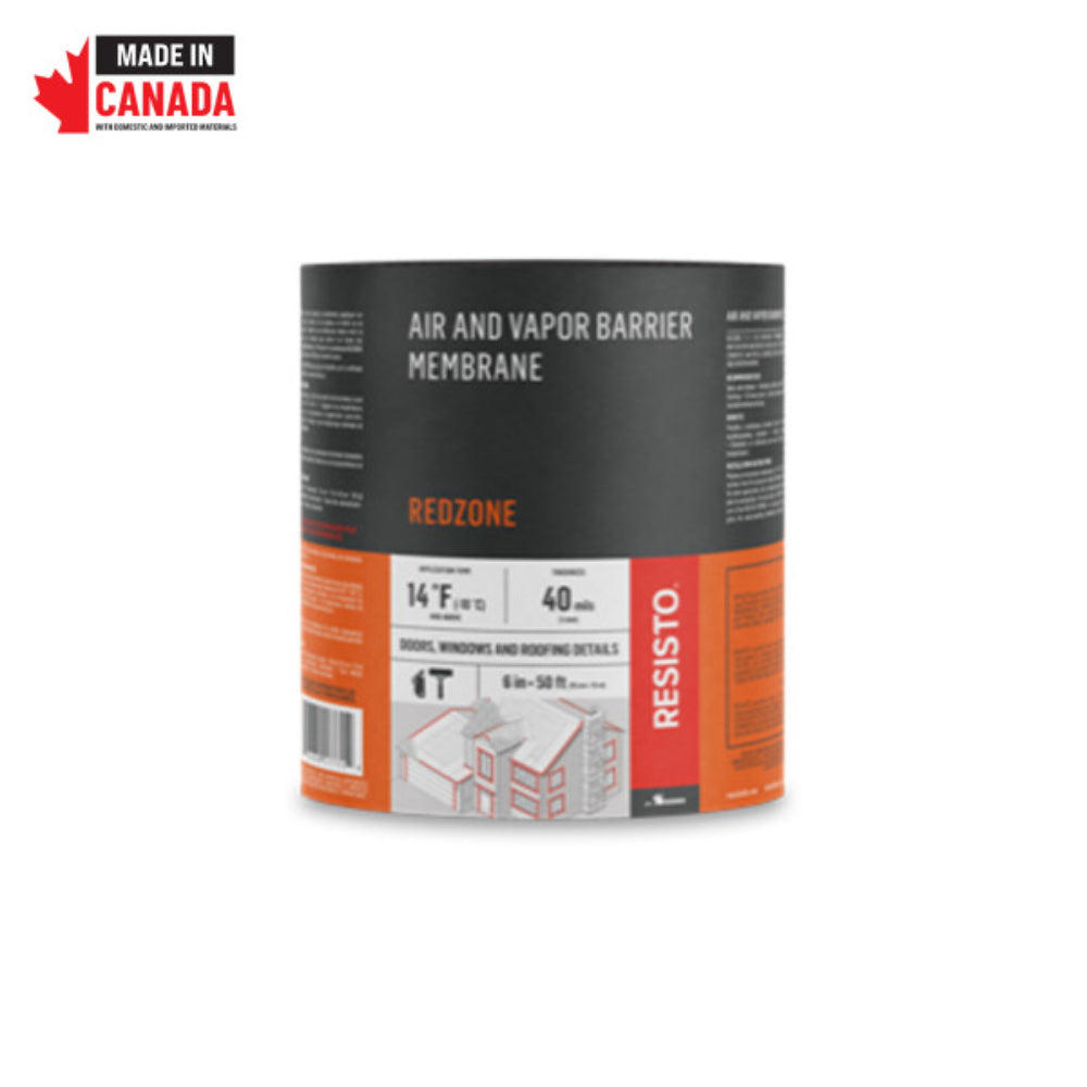 17731 RESISTO 6" x 50 Ft. Redzone 40 Mil Air & Vapor Barrier Membrane