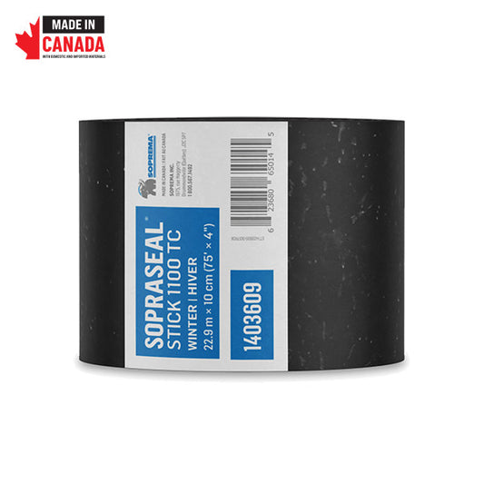 1403609 SOPREMA 4" x 75 Ft. Sopraseal Stick 1100 TC Air & Vapor Barrier Membrane