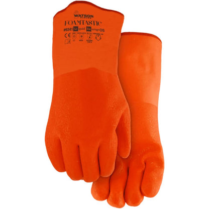 Foamtastic Foam Lining DD PVC Gloves | 12" Gauntlet Cuff