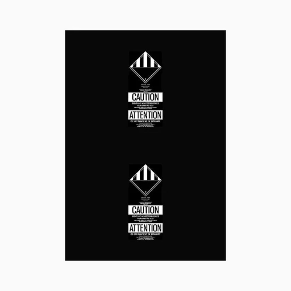 Asbestos Bags 28" x 40" Black 6 Mil with Labeling