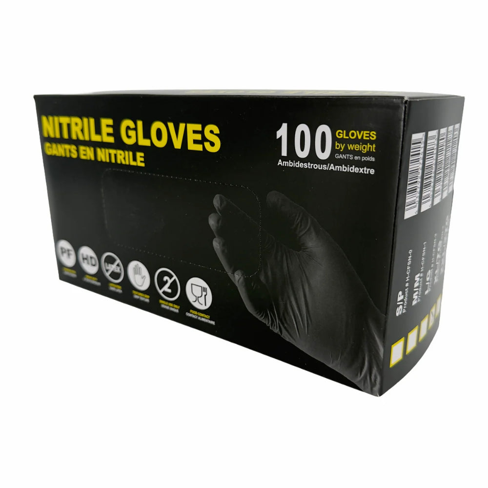 Black Nitrile Gloves HD/PF 6 Mil | 100/Box
