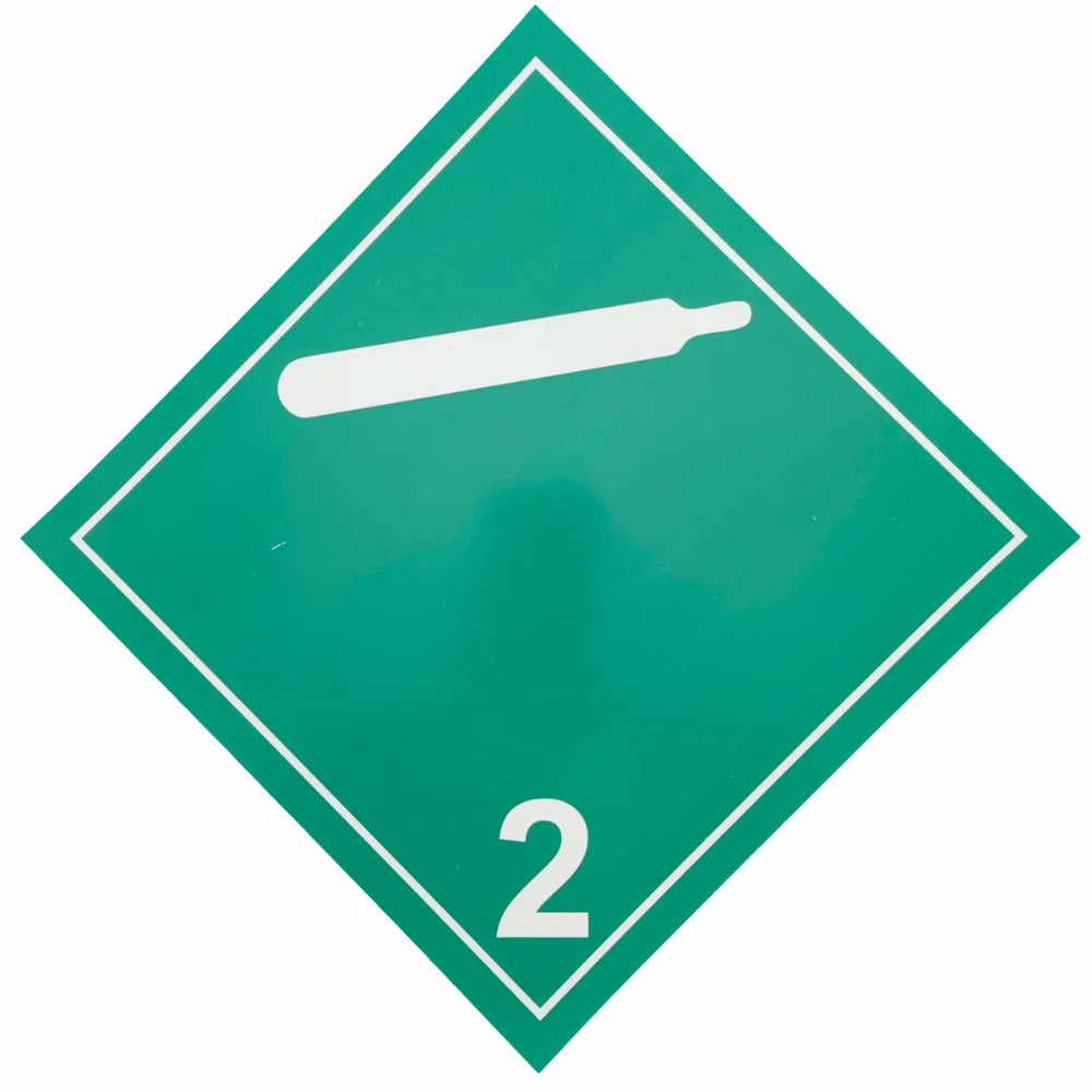 Class 2 Green Placard Rigid Plastic | Non-Flammable Gas Sign