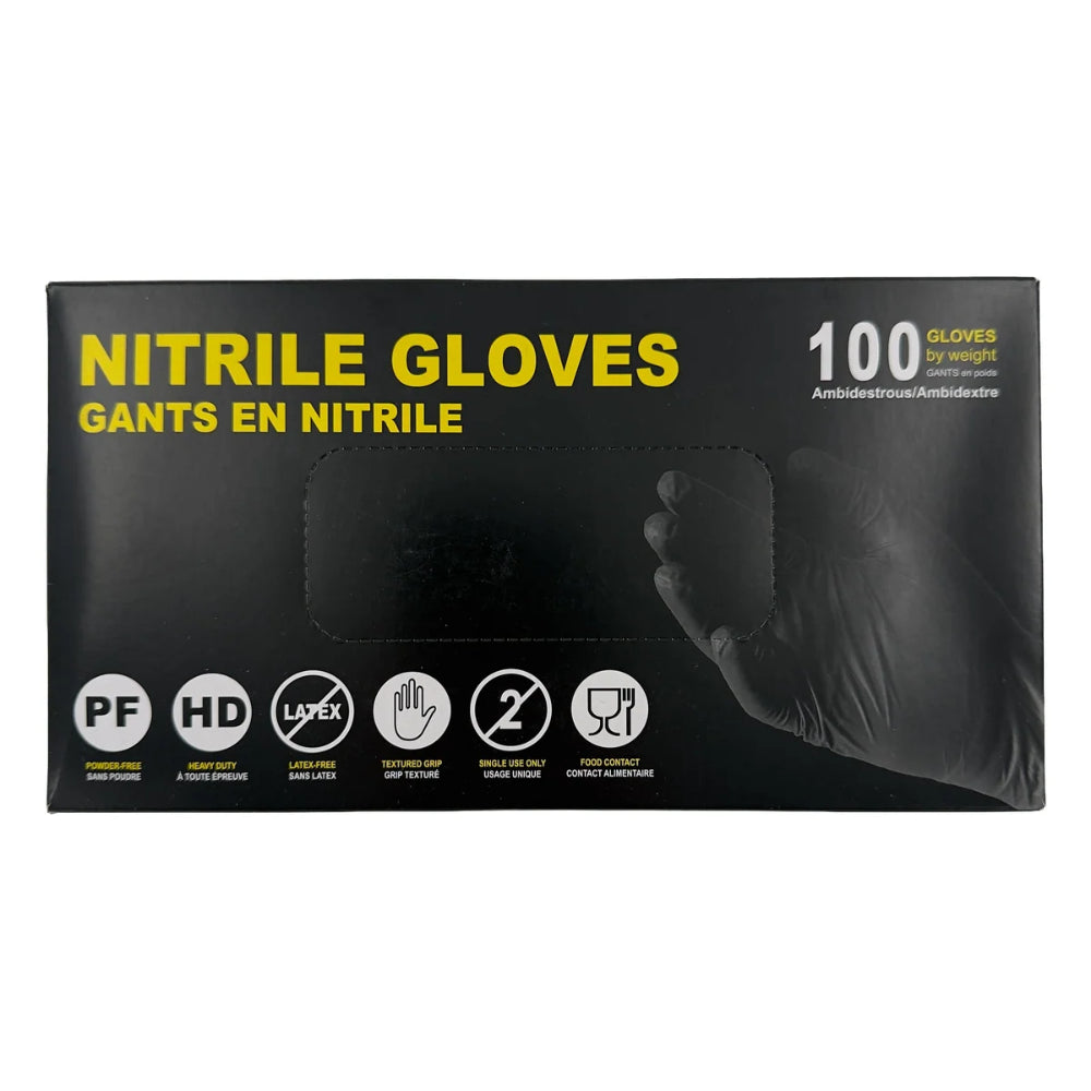 Black Nitrile Gloves HD/PF 6 Mil | 100/Box