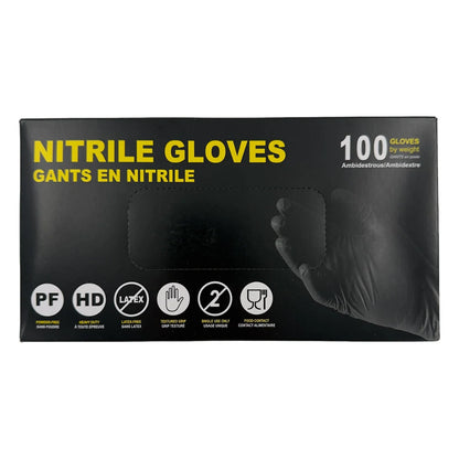 Black Nitrile Gloves HD/PF 6 Mil | 100/Box