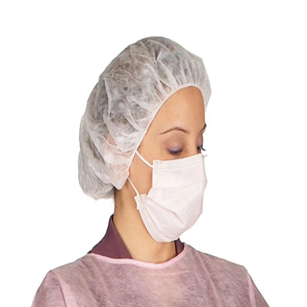 Nurse Bouffant Hair Nets 100/Box | Disposable Hair Cover Caps