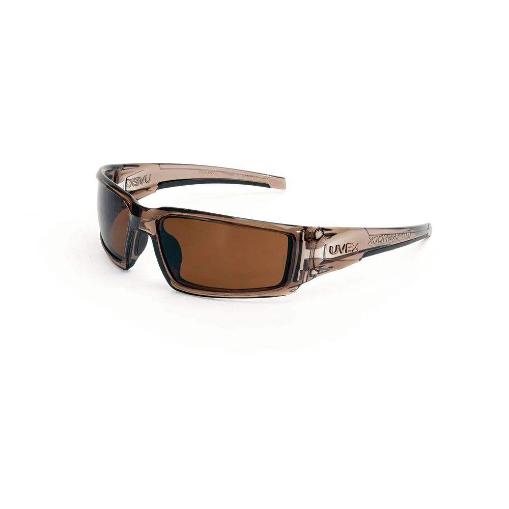 Hypershock Safety Glasses – Brown Frame & Espresso Polarized Lens