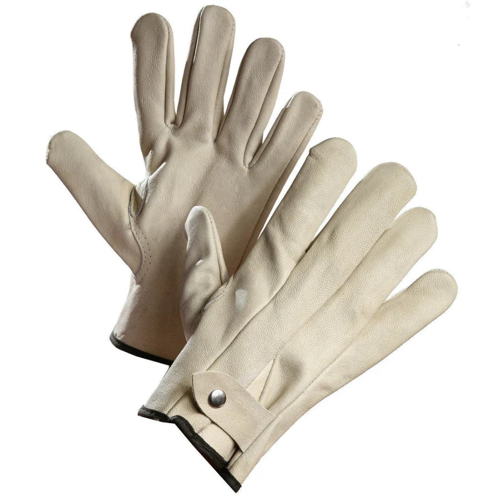 Cowhide Roper's Gloves with Button Snap Wrist | Work Gloves