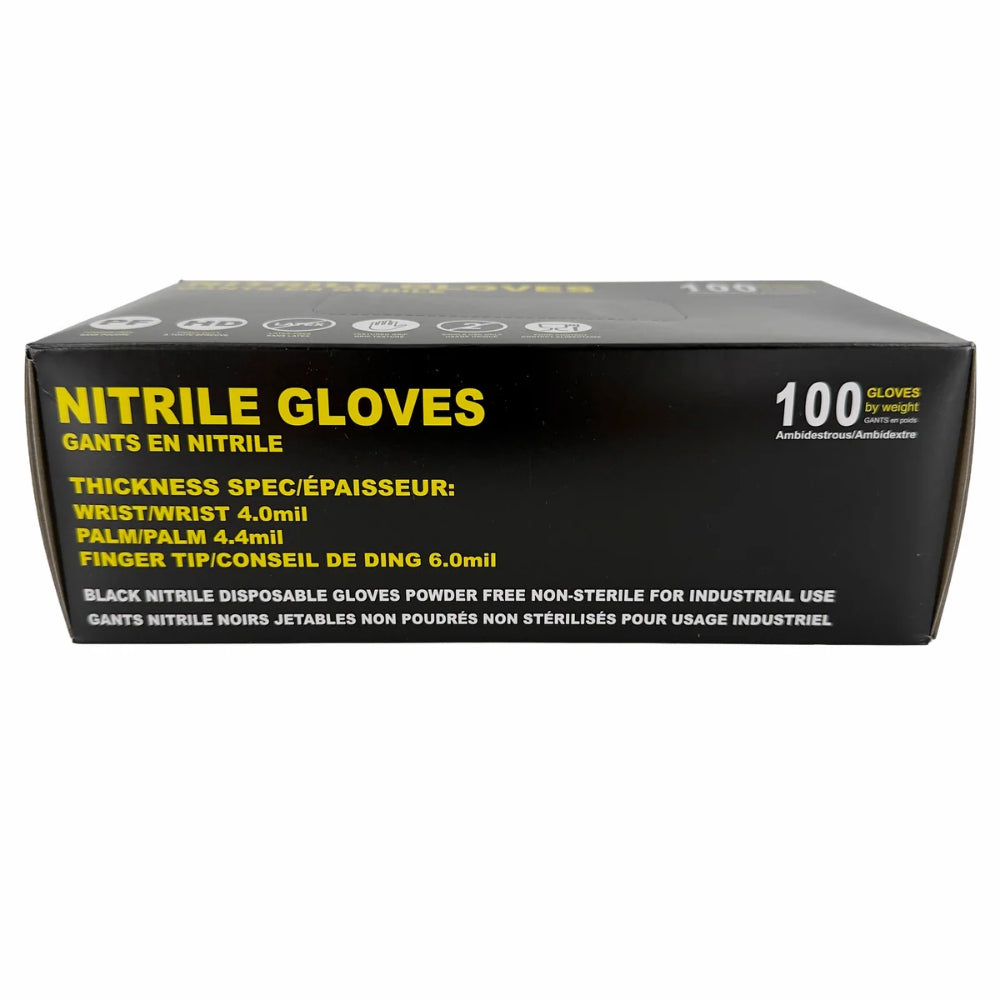 Black Nitrile Gloves HD/PF 6 Mil | 100/Box