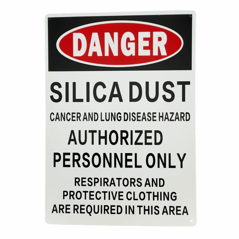 Danger Silica Dust Safety Sign – Hazard Warning Sign
