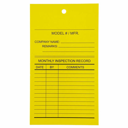 Inspection Tags – 25 Pack | Equipment Inspection Tags