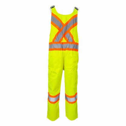 Bib Overalls Yellow with 4" Reflective Striping | Safety Workwear