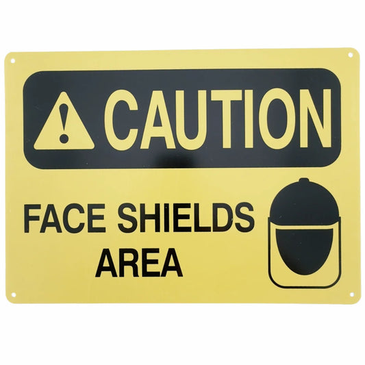Faceshield Area Sign | Caution Face Shield Required Safety Sign