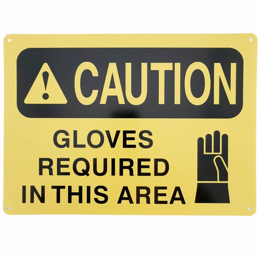 Caution Gloves Required Sign | Hand Protection PPE Safety Sign