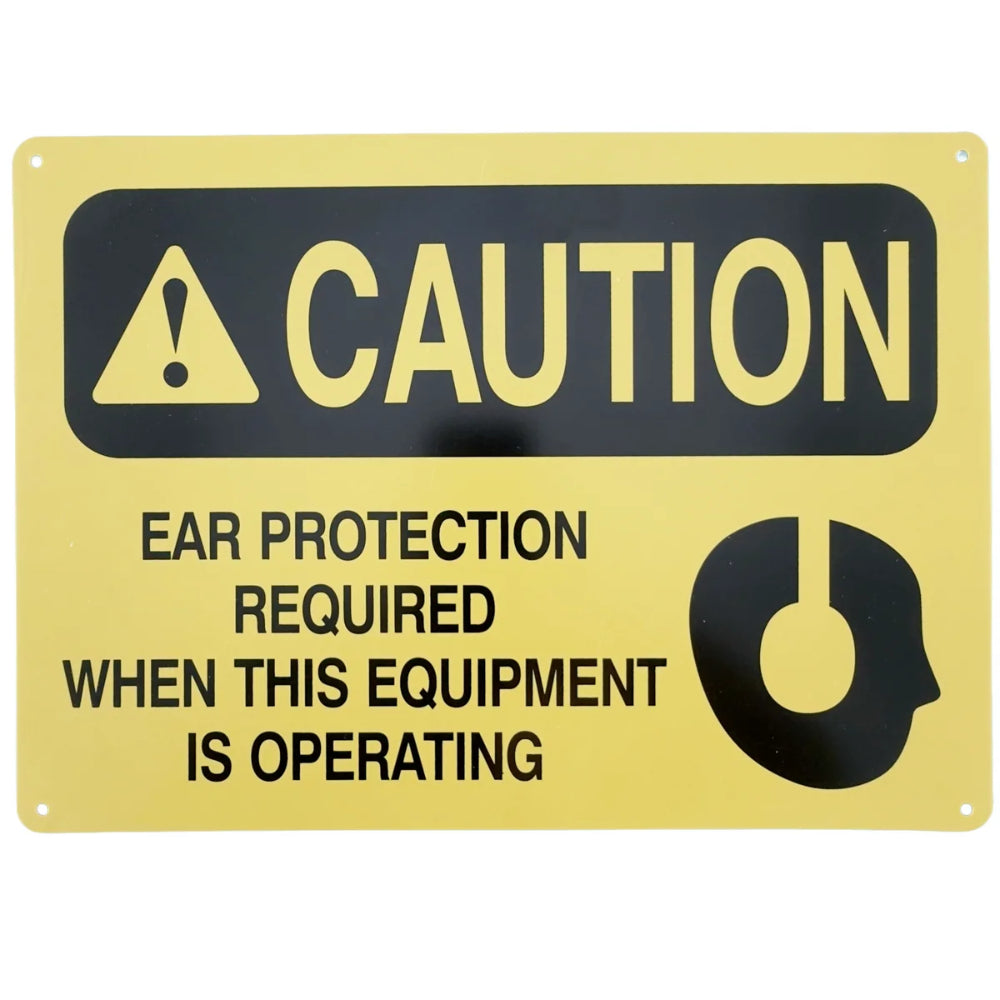 Caution Ear Protection Required Sign | Hearing Protection Safety Sign