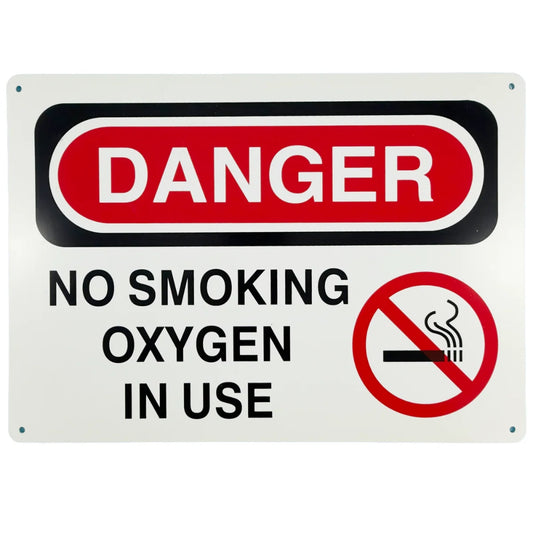 Danger No Smoking Oxygen In Use Sign | Oxygen Safety Warning Sign