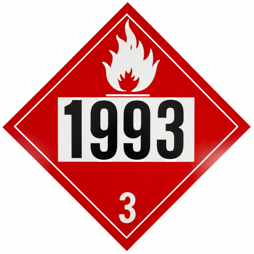 Class 3 UN 1993 Placard | Flammable Liquids, n.o.s.