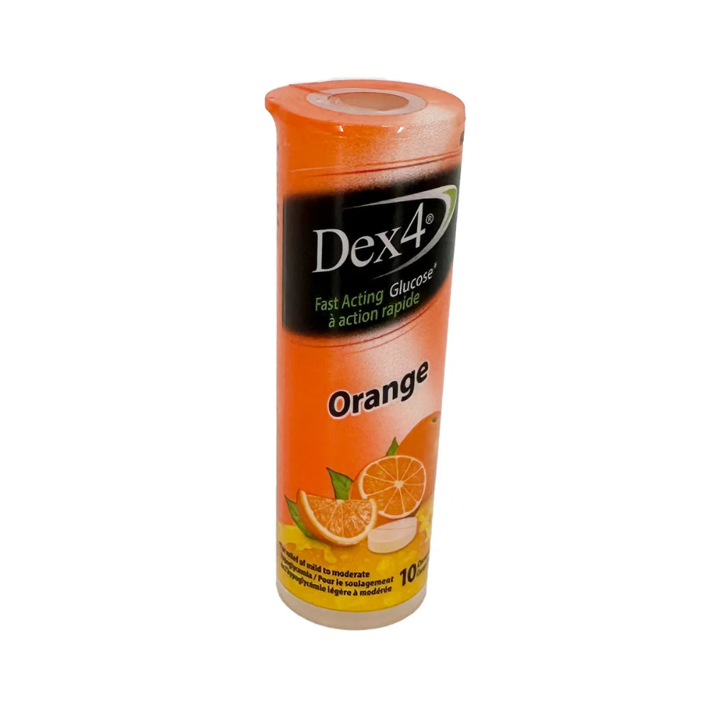 Dex4 Orange Glucose Tablets – 10 Tablets per Tube
