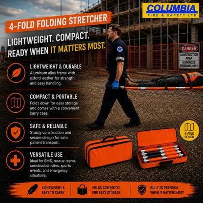 4-Fold Folding Stretcher Orange | Emergency Transport