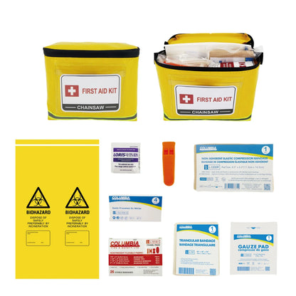 Chainsaw Kit in a Hi Viz Water Resistant Bag | First Aid