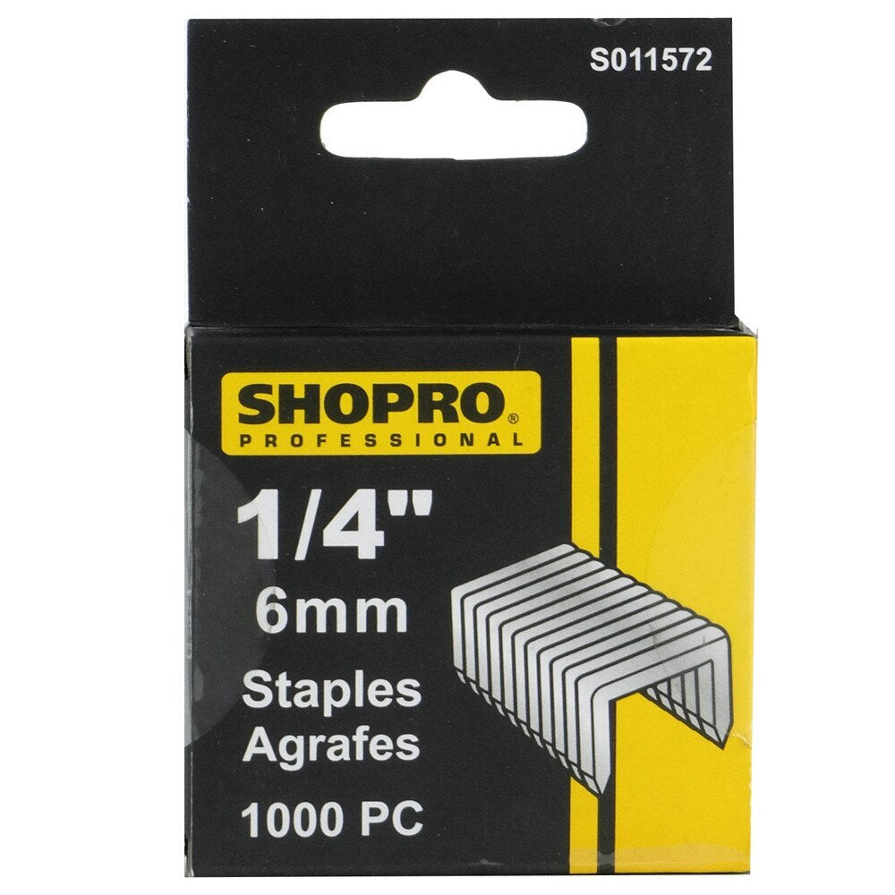 1000-Piece Staples, 1/4" (6 mm)