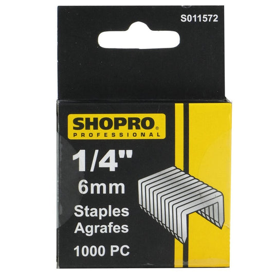 1000-Piece Staples, 1/4" (6 mm)
