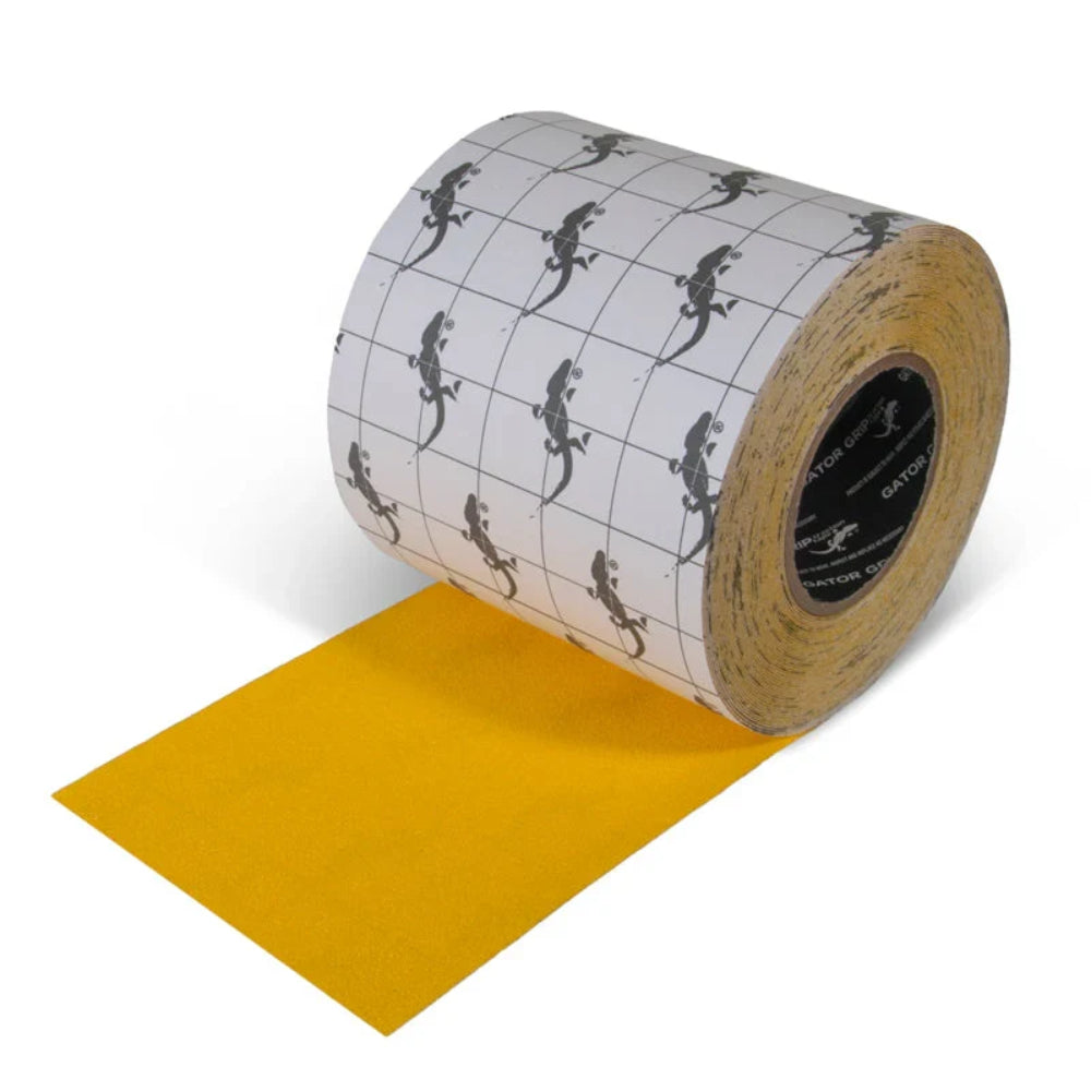 Gator Grip Safety Walk Tape, Yellow, 6" x 60 ft | Anti-Slip Floor Tape