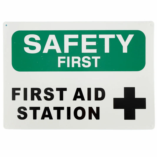 Safety First – First Aid Station Safety Sign | Workplace Sign