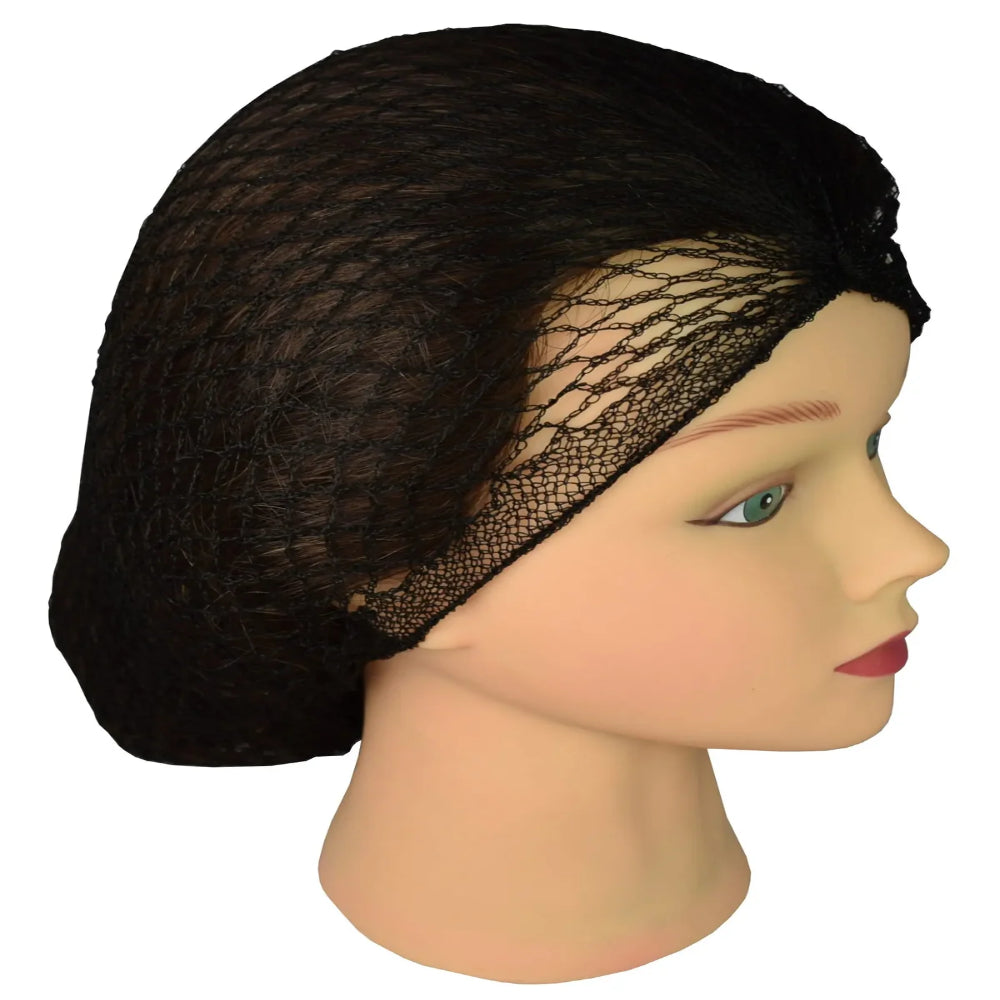 Brown Hair Nets 12/Pack | Disposable Hair Net Caps for Food & Workplace Safety