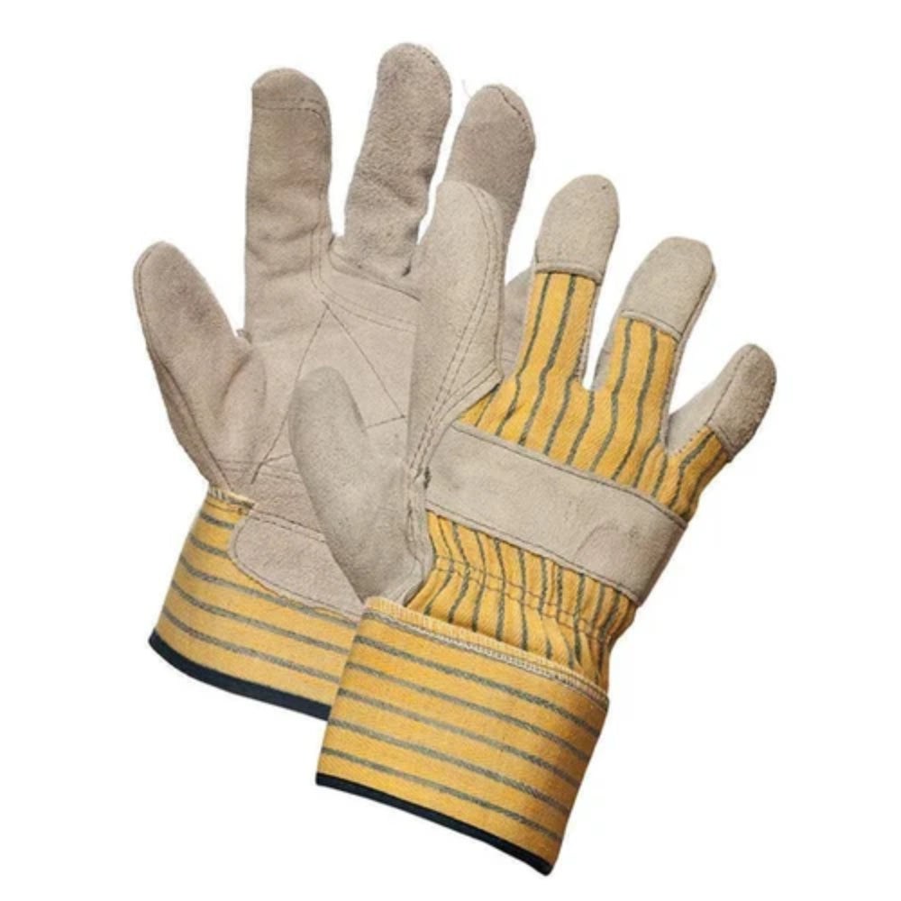 Premium Split Leather Double-Palm Work Gloves | Heavy-Duty Protective Gloves