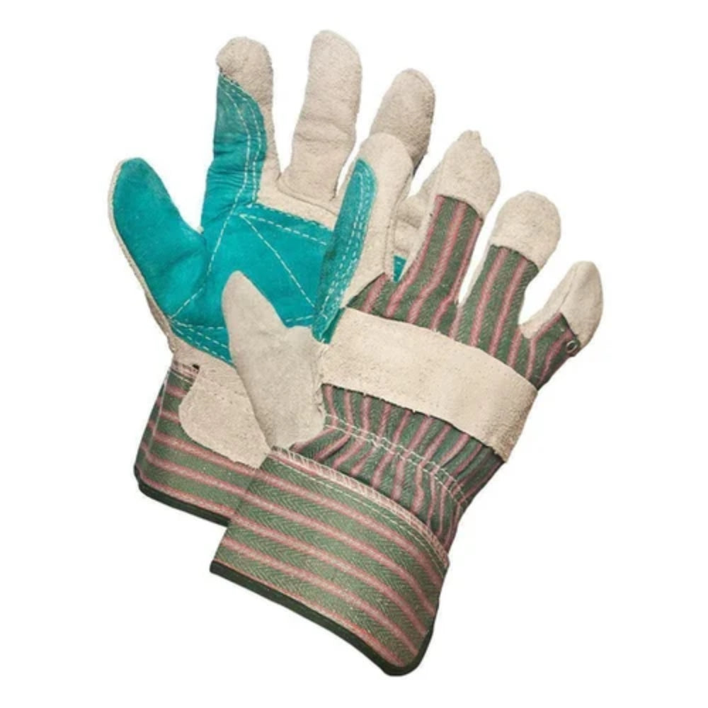 Split Leather Double Palm Work Gloves | Heavy-Duty Leather Protective Gloves
