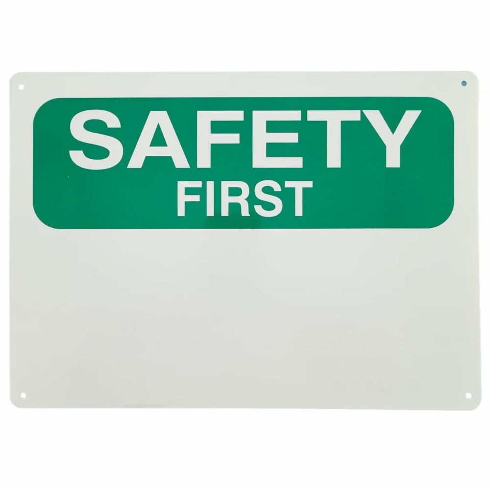 Safety First Blank Sign | 10" x 14" Workplace Safety Sign