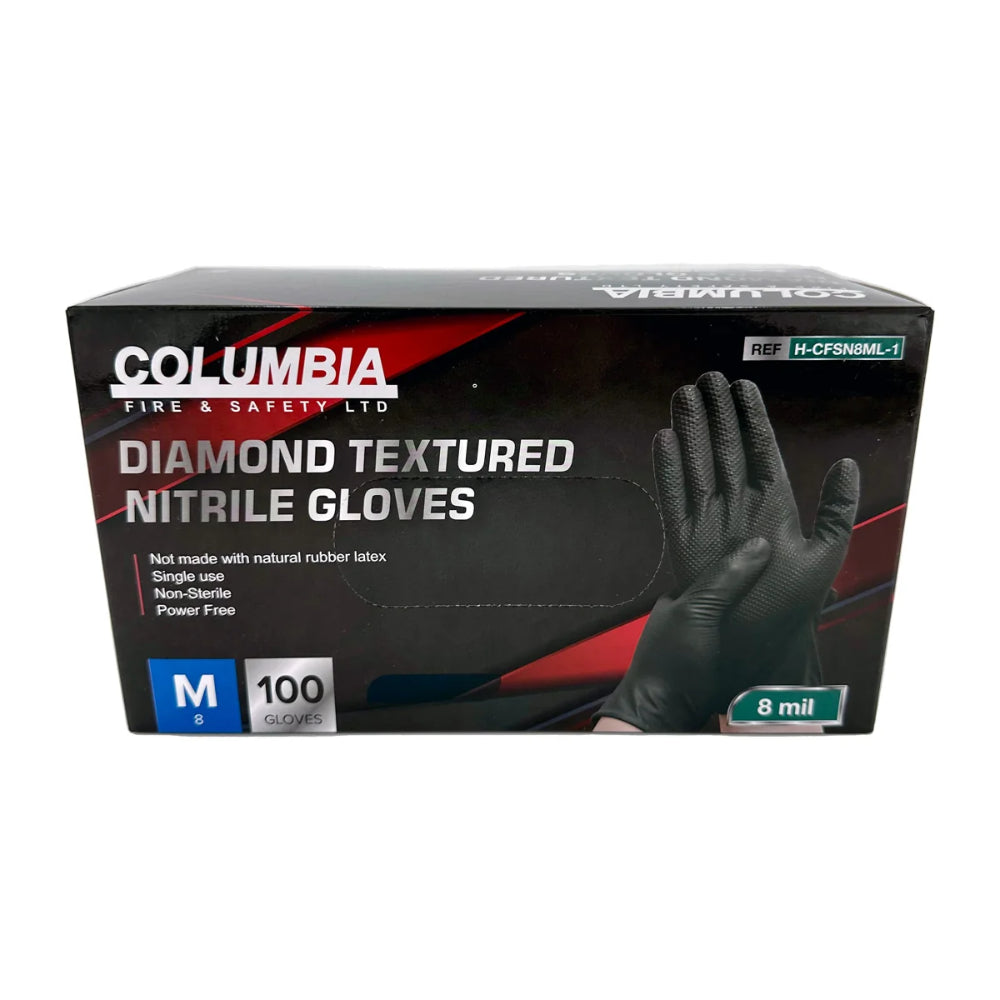 Black Nitrile Gloves HD/PF 8 Mil | Disposable 100/Box