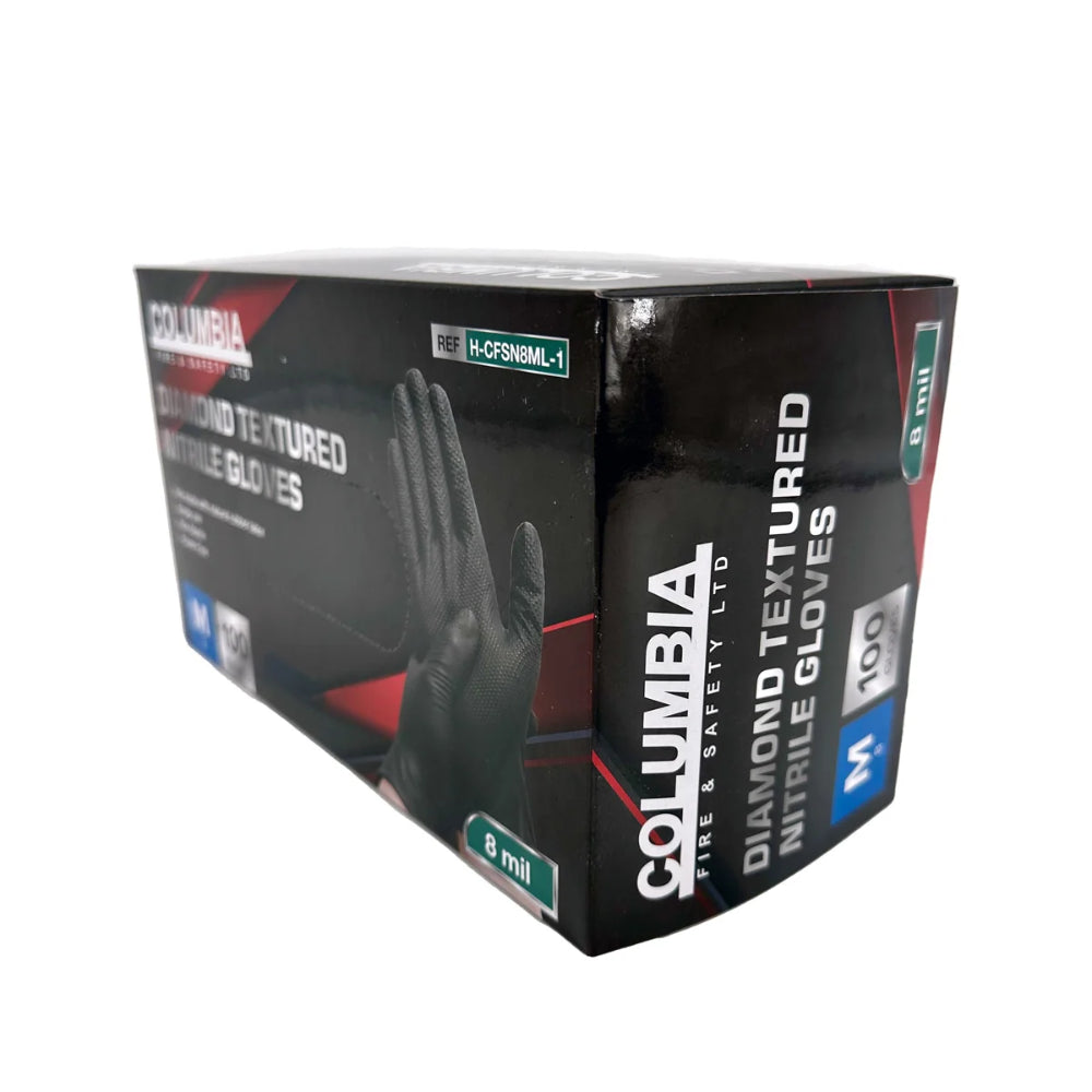 Black Nitrile Gloves HD/PF 8 Mil | Disposable 100/Box