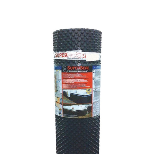 SUPERSEAL 7.11 Ft. x 65.6 Ft. Dimpled Foundation Membrane – Black