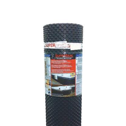 SUPERSEAL 8.11 Ft. x 65.6 Ft. Dimpled Foundation Membrane – Black
