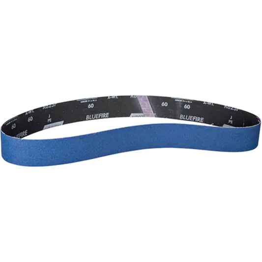 Norton BlueFire® Narrow Benchstand Sanding Belt, 2" x 72", 60 Grit, Zirconia Alumina