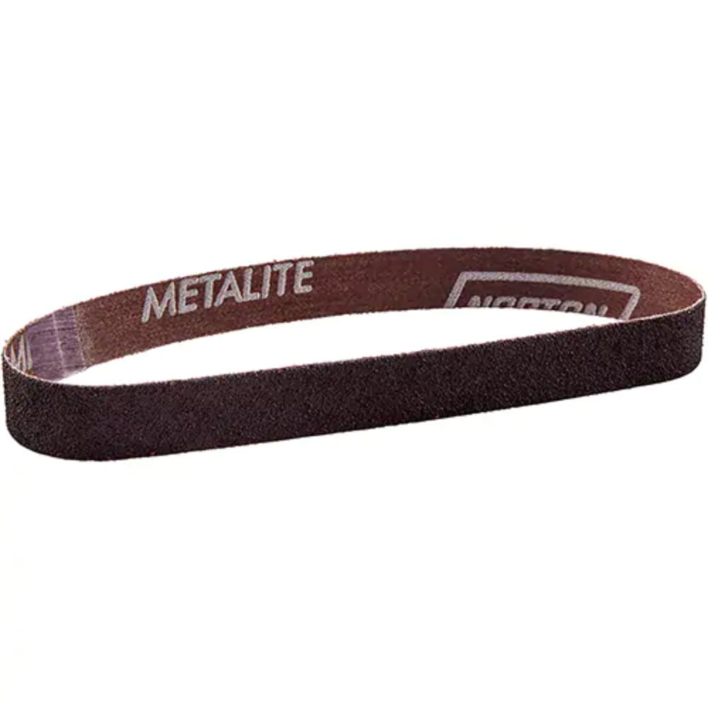 Metalite® Cloth File Sanding Belt, 3/4" x 20-1/2", 40 Grit, Aluminum Oxide