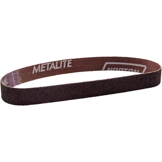 Metalite® Cloth File Sanding Belt, 3/4" x 20-1/2", 40 Grit, Aluminum Oxide