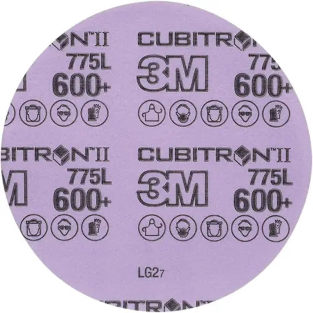 3M Cubitron™ II Hookit™ Film Sanding Disc, 5" Diameter, 600+ Grit, Ceramic, 3 mil