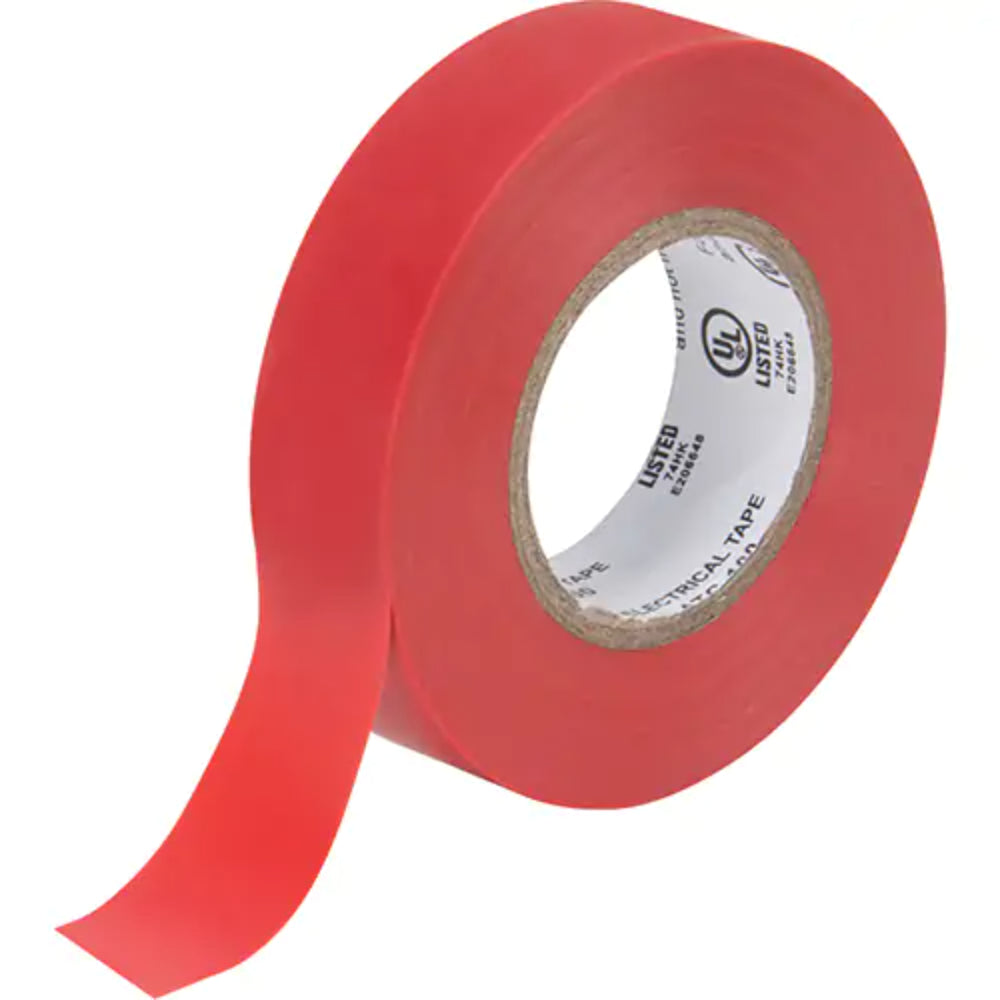 Red Electrical Tape 19 mm x 18 m (3/4" x 60') 7 Mil | Vinyl Insulating Tape
