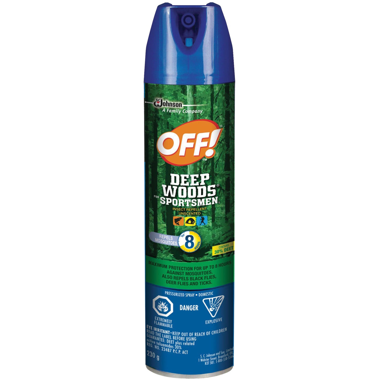 OFF! Deep Woods® Sportsmen Insect Repellent, 30% DEET, Aerosol, 230 g