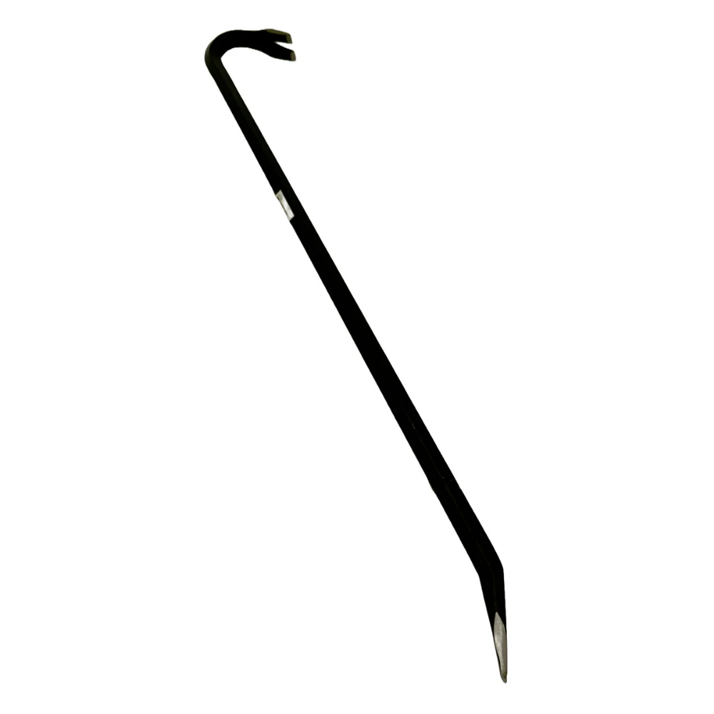 LEO 24 Inch Heavy Duty Steel Crow Bar Pry Bar with Nail Puller and Pointed Tip