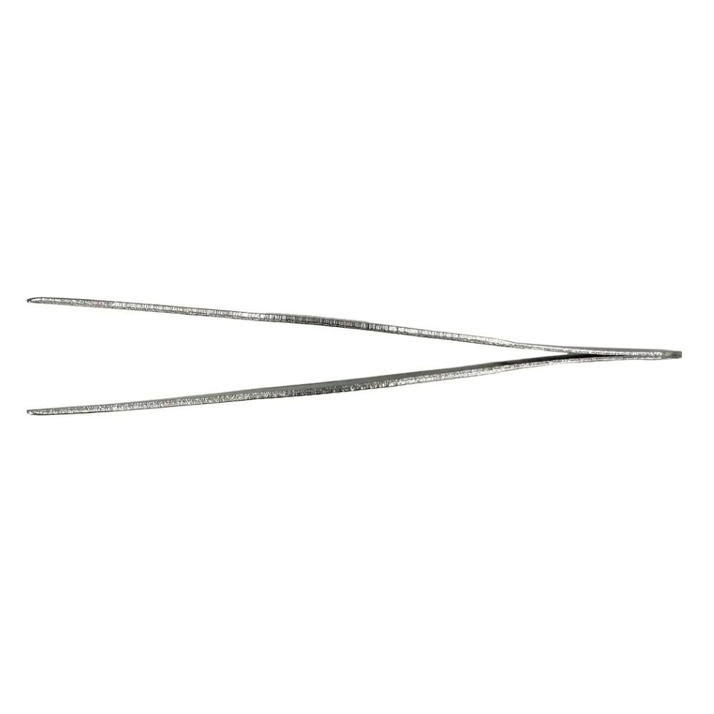 LEO 4.5-inch stainless steel splinter forceps with ribbed grips for first aid use